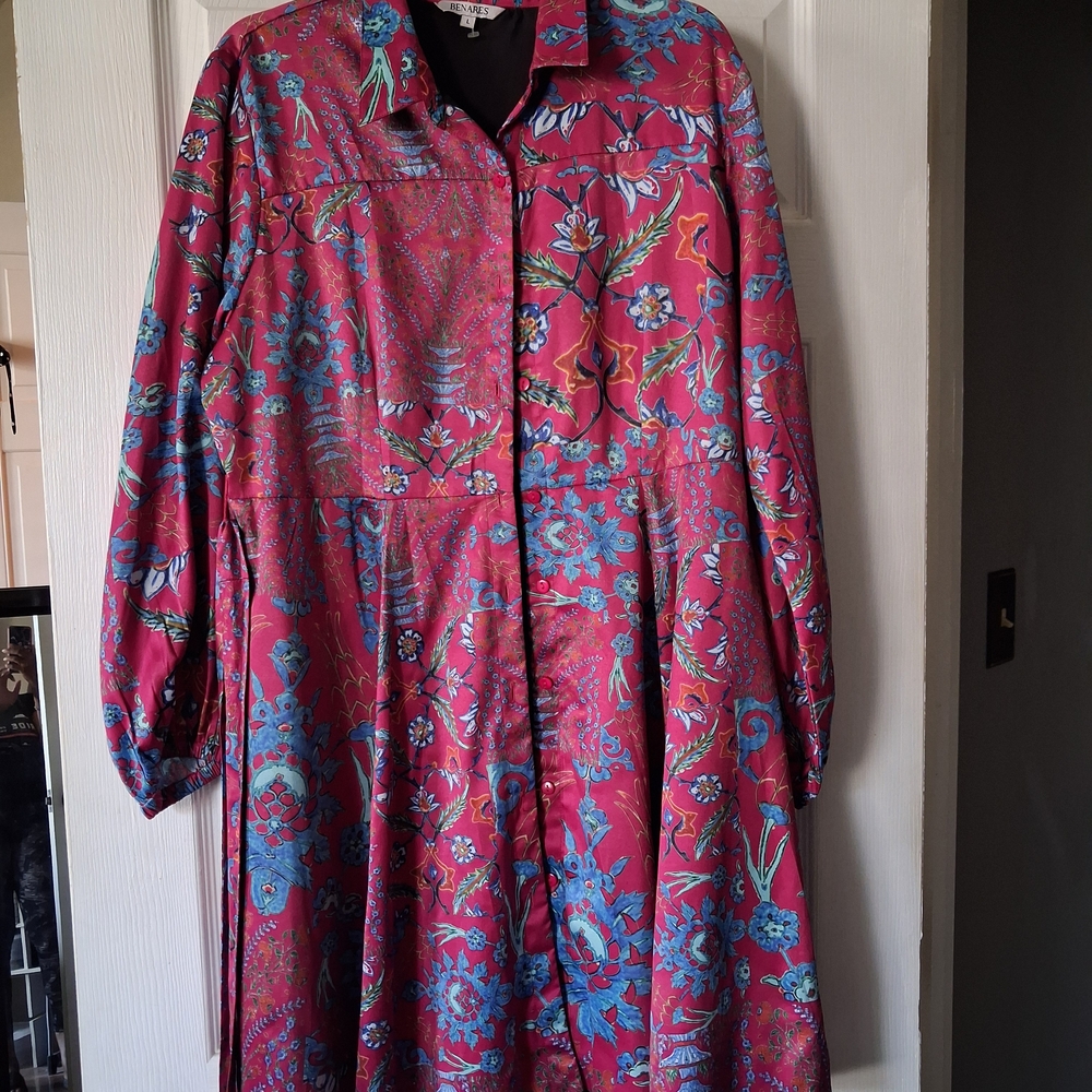Vibrant Floral Long Sleeve Dress